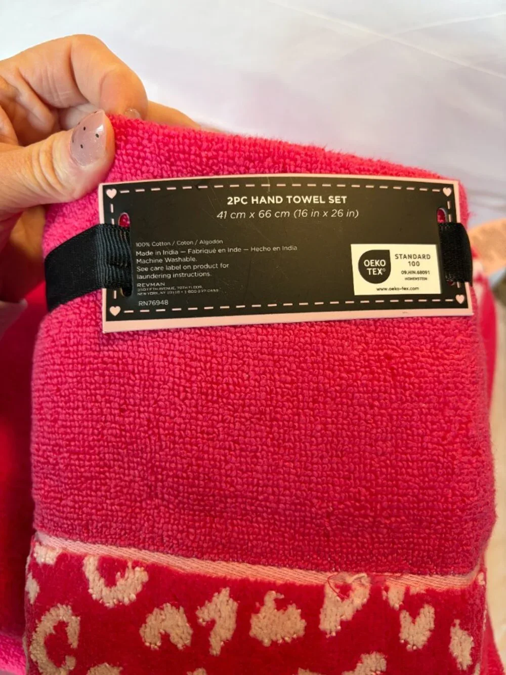 Betsey Johnson Pink Leopard 4 Pc Bath Towel Set Cotton NWT